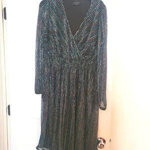 Lane Bryant mettalic multicolor party dress, size 16